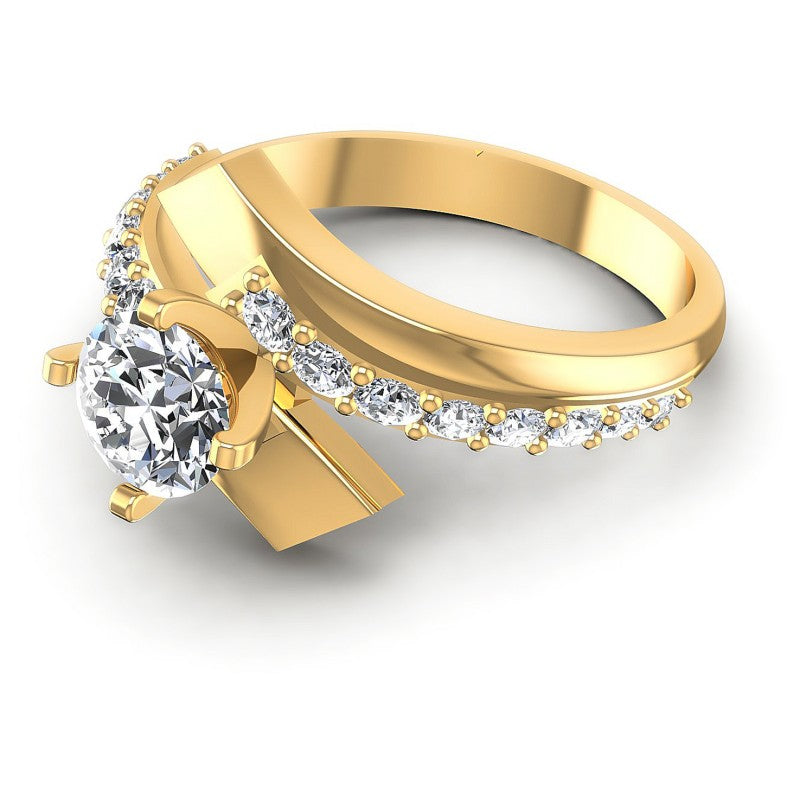 Round Diamonds 0.85CT Engagement Ring in 14KT Rose Gold