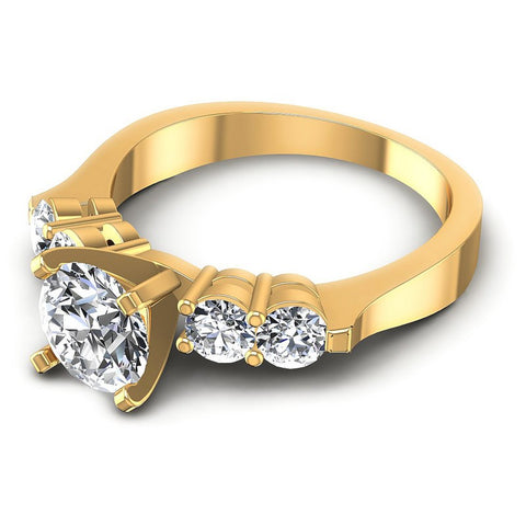 Round Diamonds 0.95CT Engagement Ring in 14KT Rose Gold