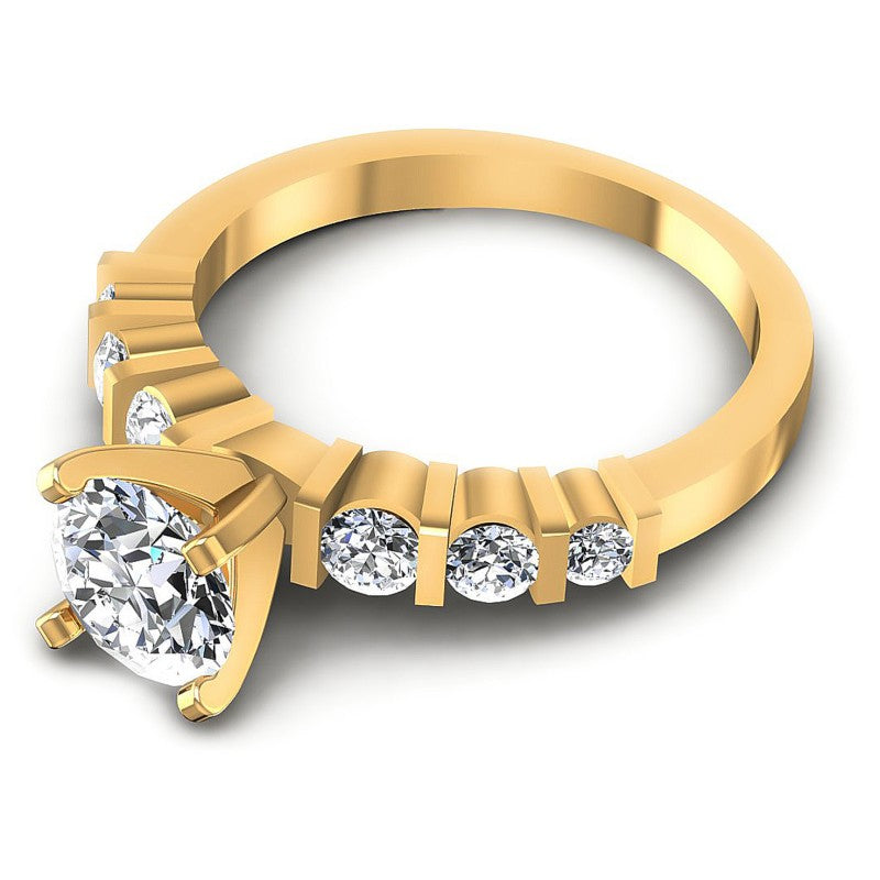 Round Diamonds 0.85CT Engagement Ring in 14KT Rose Gold