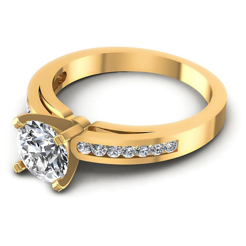 Round Diamonds 0.55CT Engagement Ring in 14KT Rose Gold