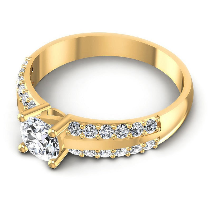 Round Diamonds 0.75CT Engagement Ring in 14KT Rose Gold