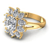 Radiant and Pear Diamonds 1.65CT Halo Ring in 14KT Rose Gold