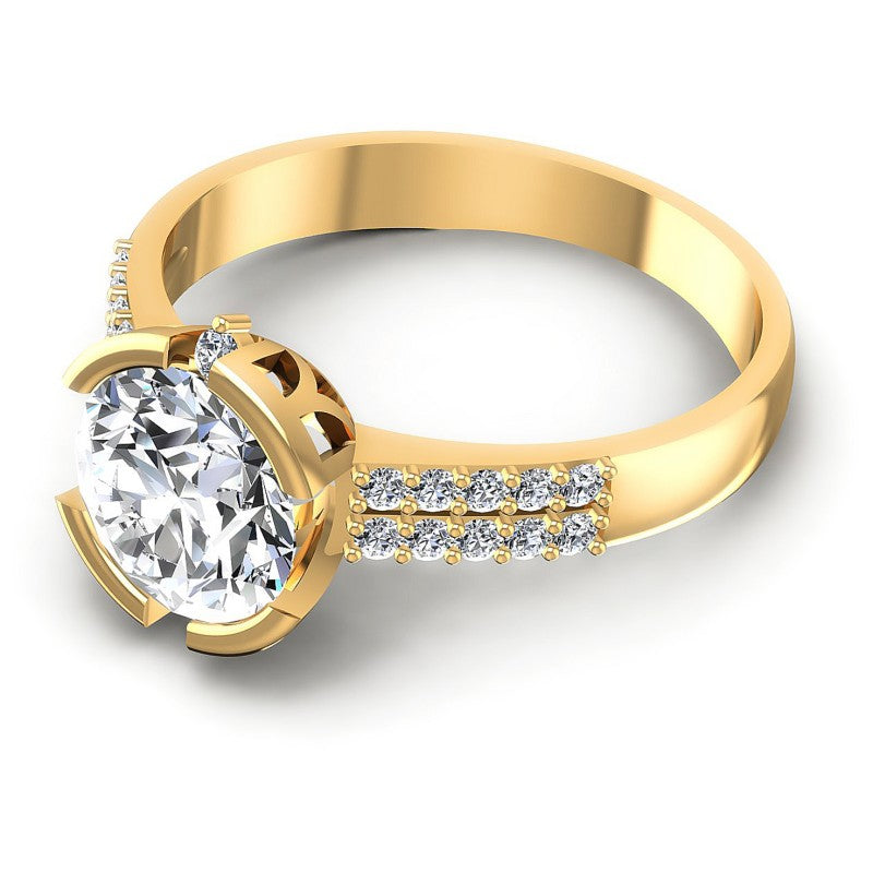 Round Diamonds 0.65CT Engagement Ring in 14KT Rose Gold