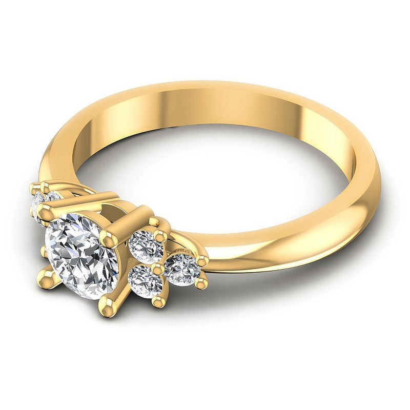 Round Diamonds 0.55CT Engagement Ring in 14KT Rose Gold