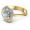 Round Diamonds 0.65CT Halo Ring in 14KT Rose Gold