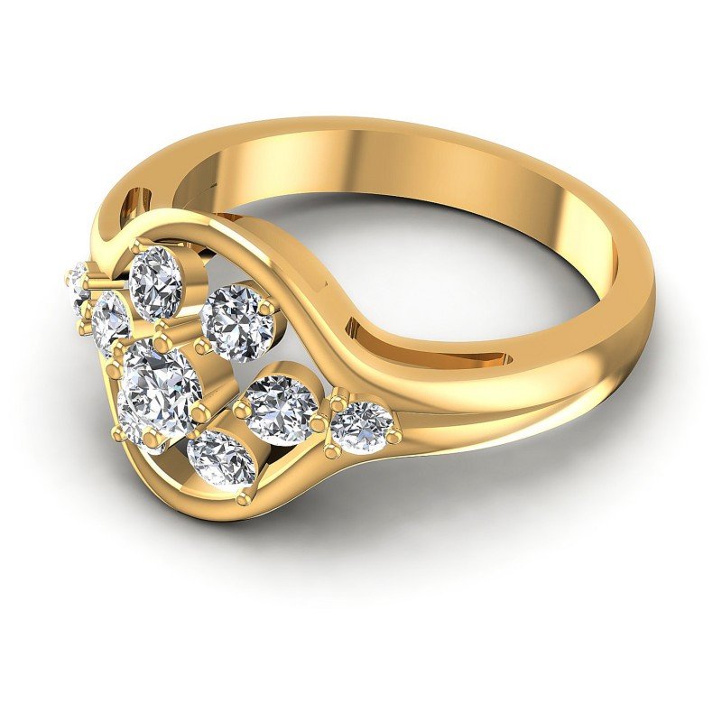 Round Diamonds 0.70CT Fashion Ring in 14KT Rose Gold