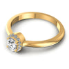 Round and Oval Diamonds 0.45CT Halo Ring in 14KT Rose Gold