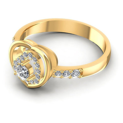 Round Diamonds 0.35CT Fashion Ring in 14KT Rose Gold