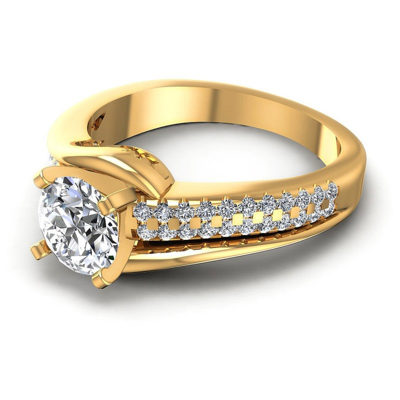 Round Diamonds 0.75CT Engagement Ring in 14KT Rose Gold