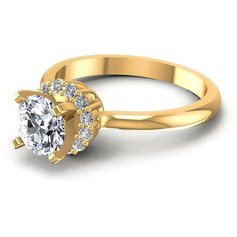 Round Diamonds 0.50CT Halo Ring in 14KT Rose Gold