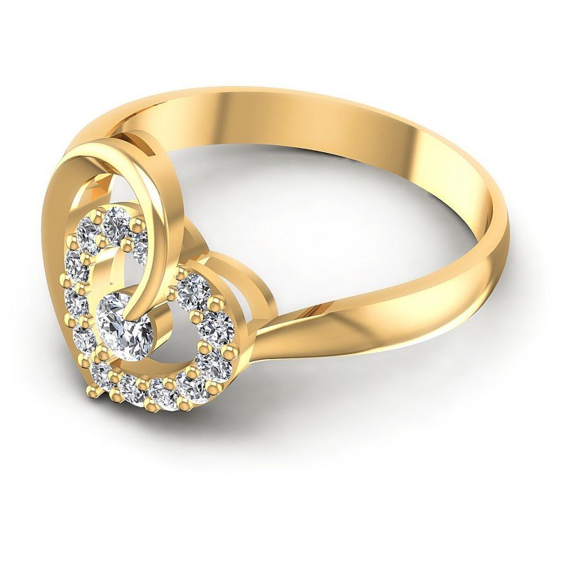 Round Diamonds 0.30CT Fashion Ring in 14KT Rose Gold