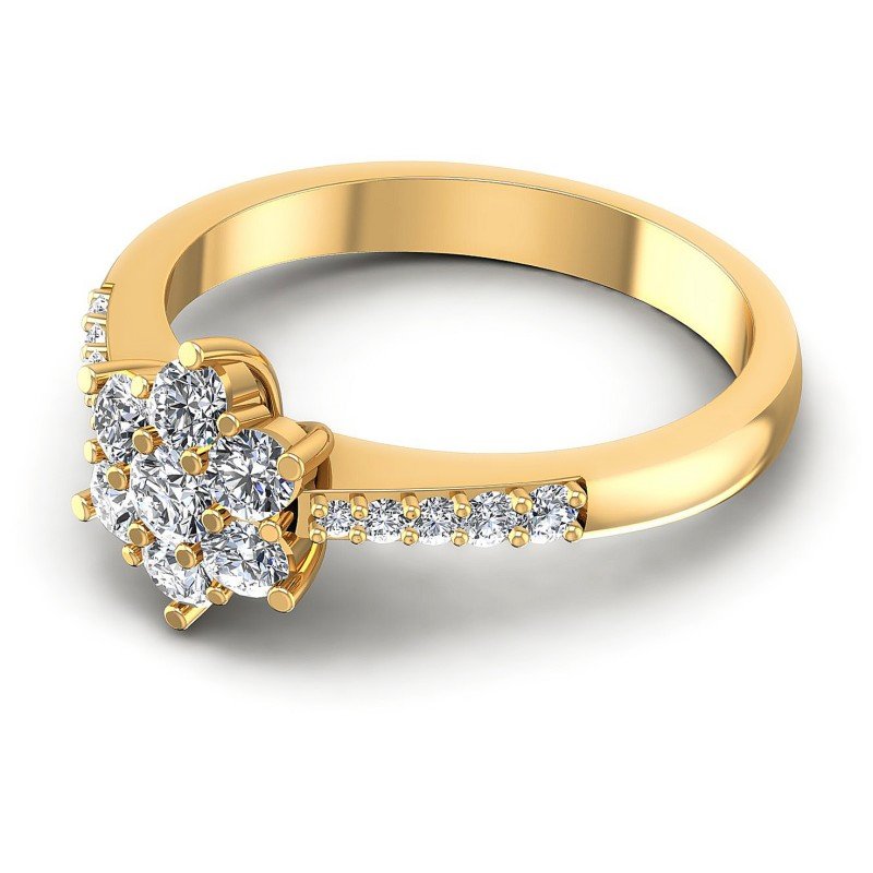Round Diamonds 0.70CT Fashion Ring in 14KT Rose Gold