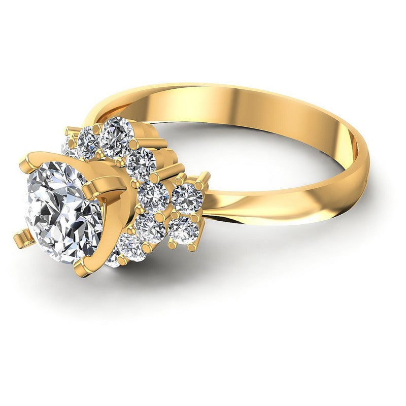 Round Diamonds 1.00CT Halo Ring in 14KT Rose Gold