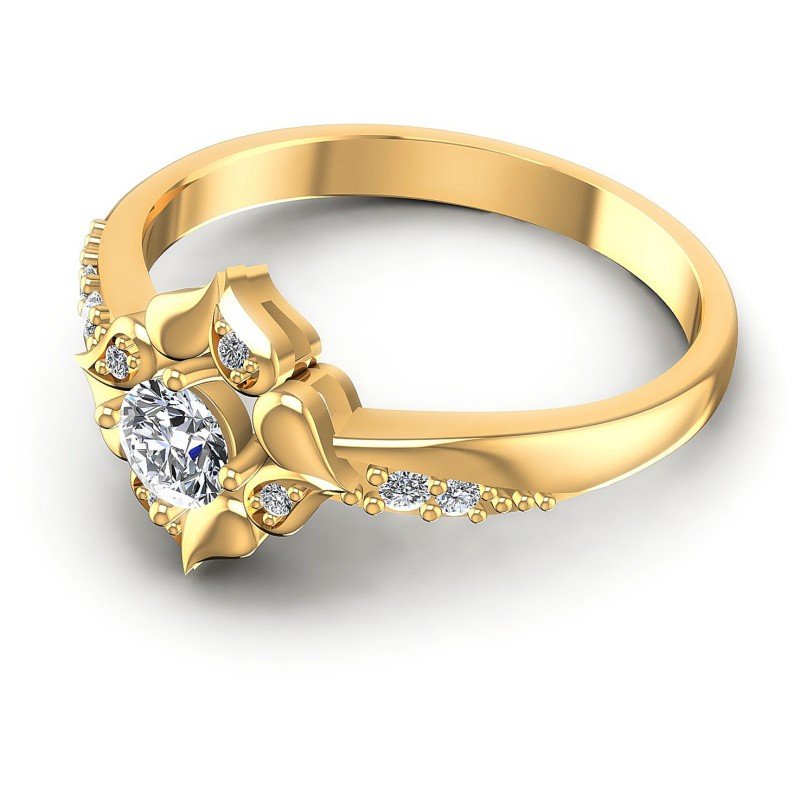 Round Diamonds 0.40CT Fashion Ring in 14KT Rose Gold