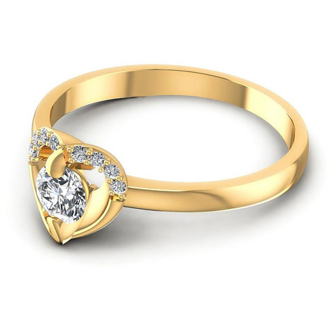 Round Diamonds 0.35CT Fashion Ring in 14KT Rose Gold