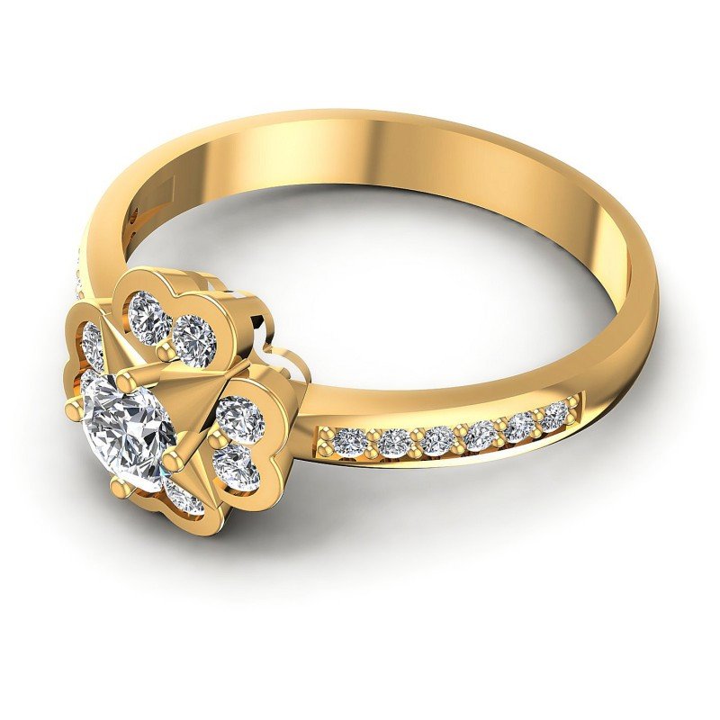 Round Diamonds 0.60CT Fashion Ring in 14KT Rose Gold