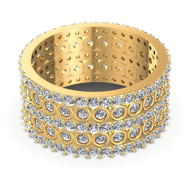 Round Diamonds 2.10CT Eternity Ring in 14KT Rose Gold