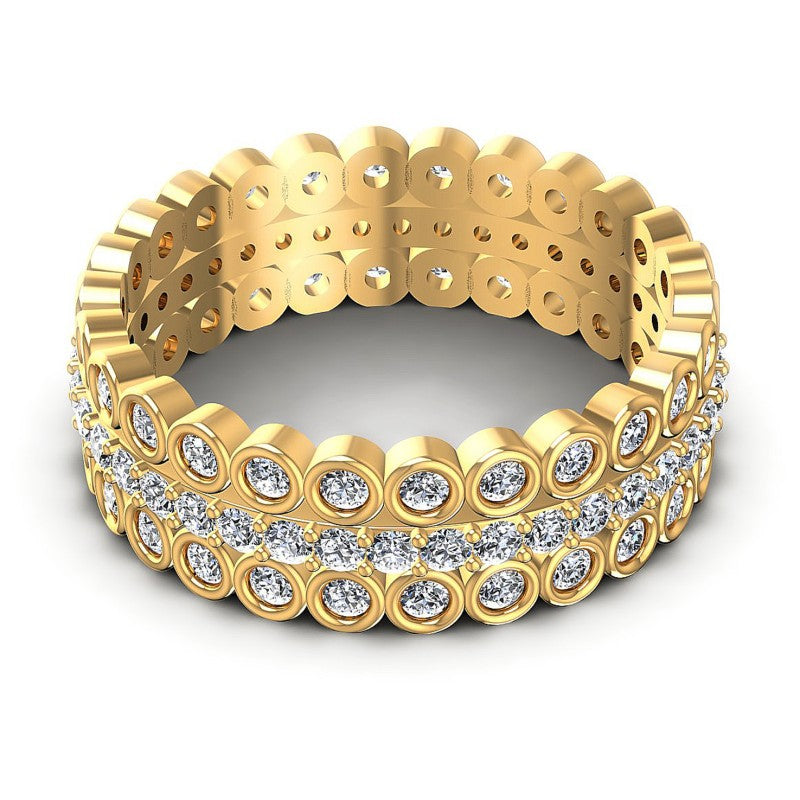 Elegant Round Diamonds 1.10CT Eternity Ring