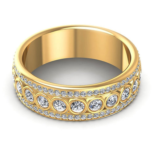 Round Diamonds 2.10CT Eternity Ring in 14KT Rose Gold