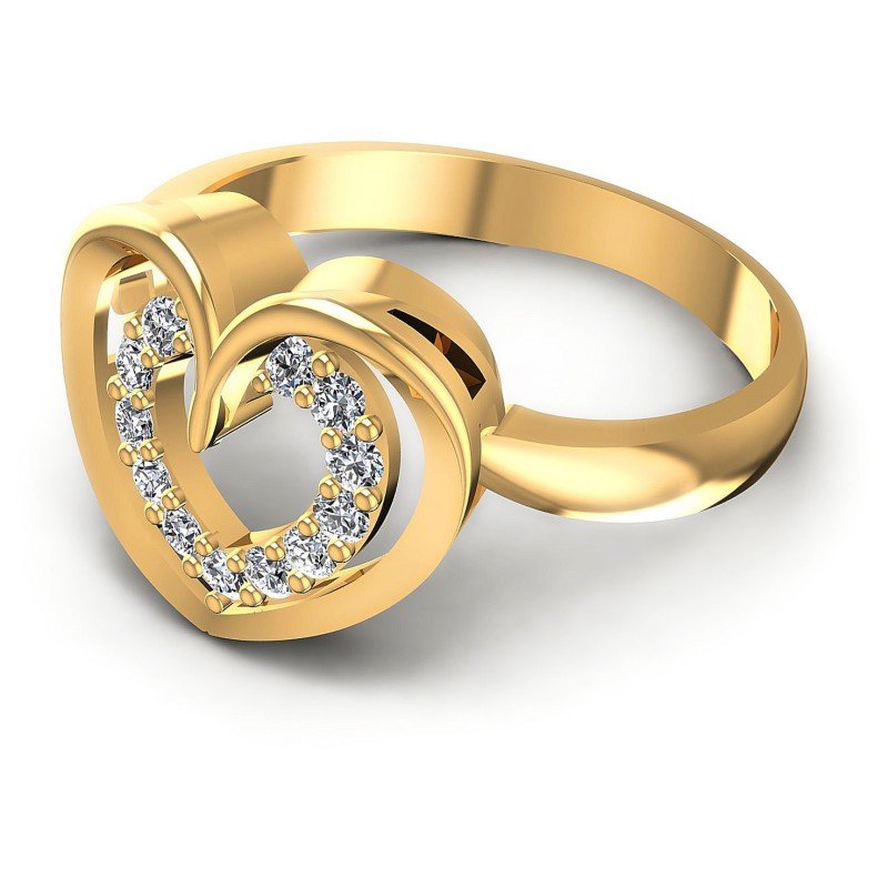 Round Diamonds 0.25CT Fashion Ring in 14KT Rose Gold