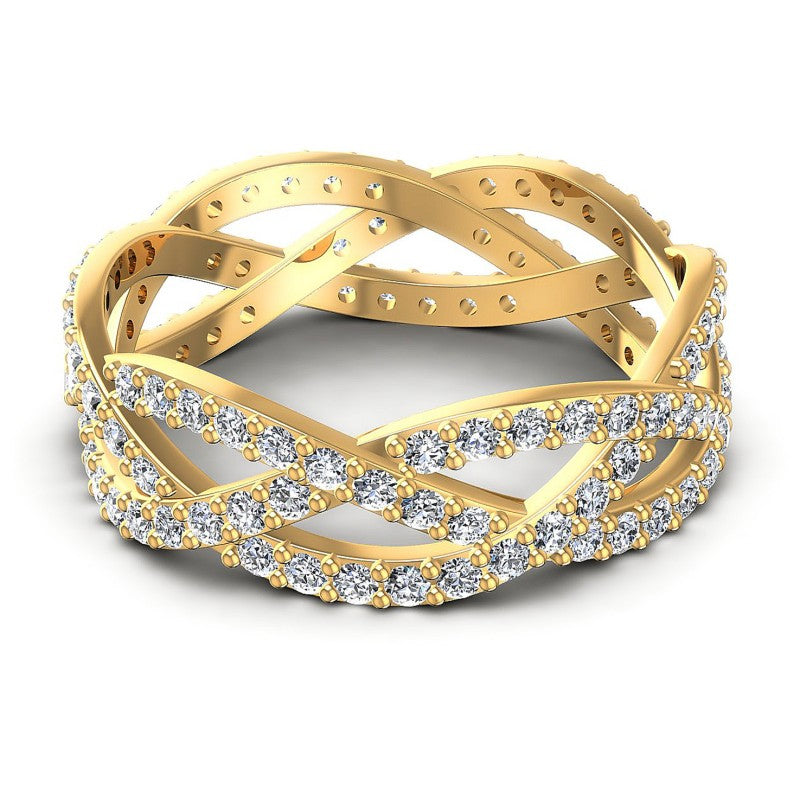 Round Diamonds 0.90CT Eternity Ring in 14KT Rose Gold