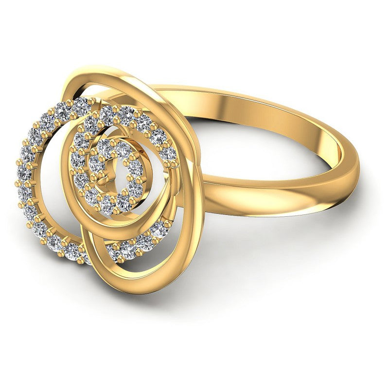 Round Diamonds 0.25CT Fashion Ring in 14KT Rose Gold