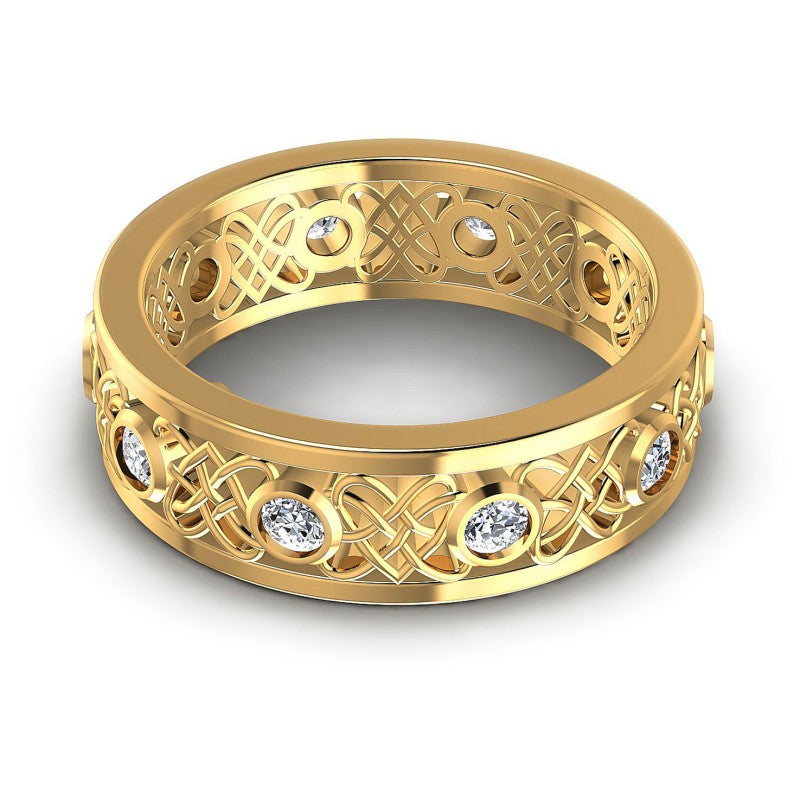 Round Diamonds 0.45CT Diamonds Wedding Band in 14KT Rose Gold