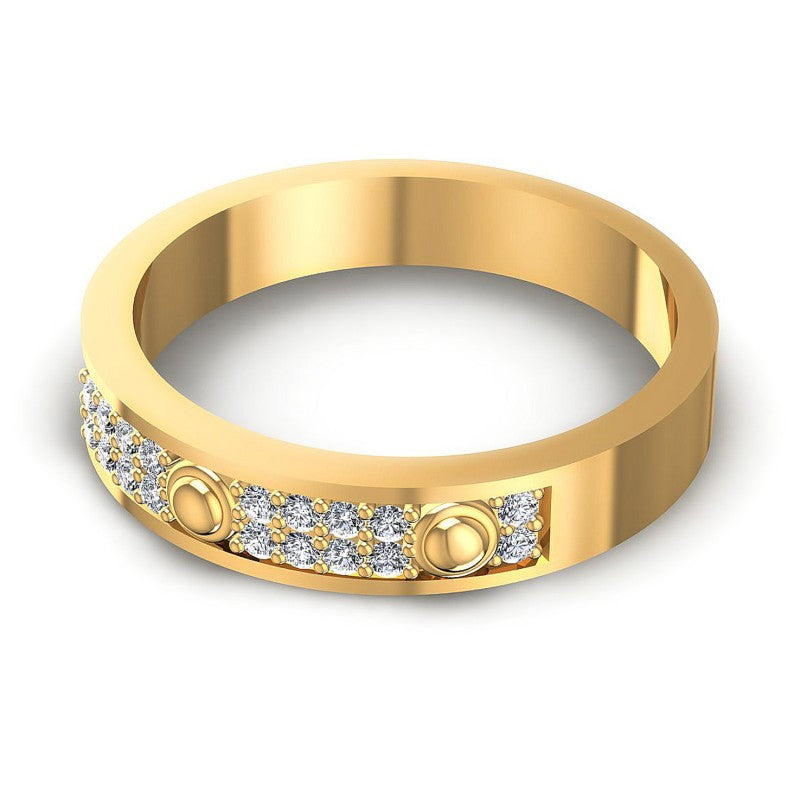 Chic Round Diamonds 0.20CT Diamonds Wedding Band