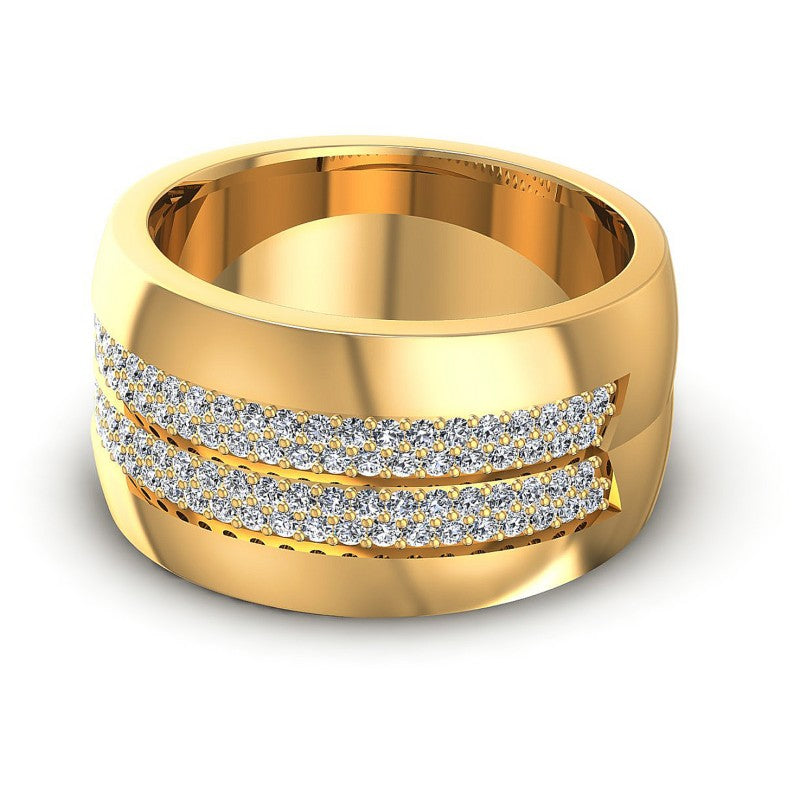 Round Diamonds 0.85CT Diamonds Wedding Band in 14KT Rose Gold