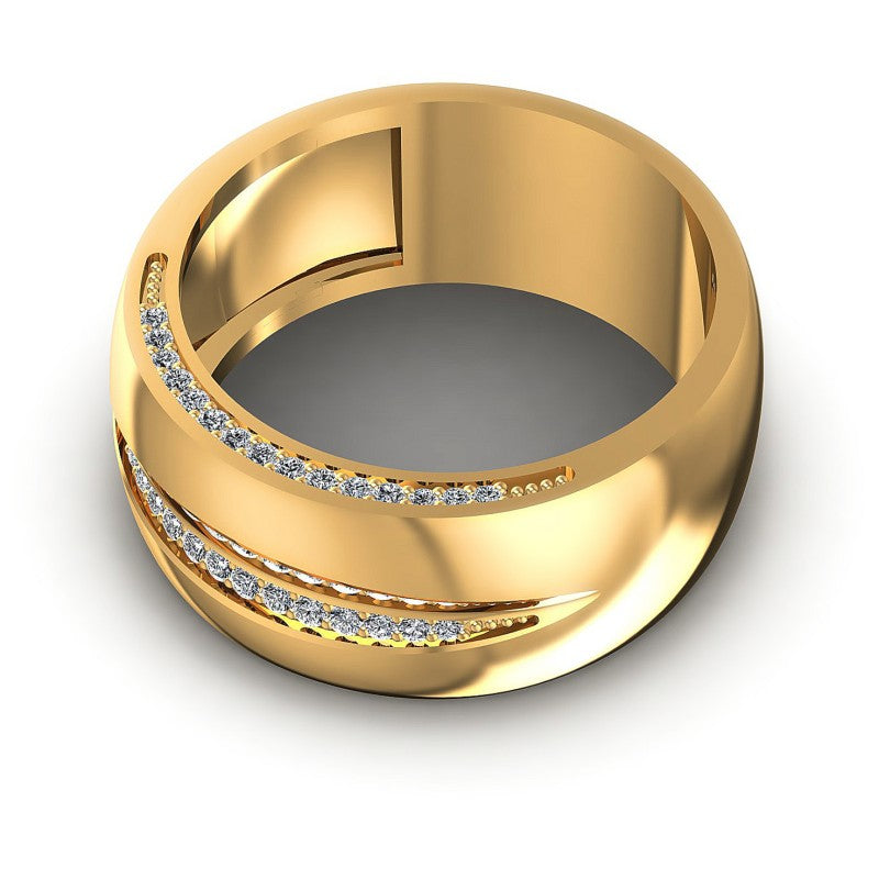 Round Diamonds 0.45CT Diamonds Wedding Band in 14KT Rose Gold