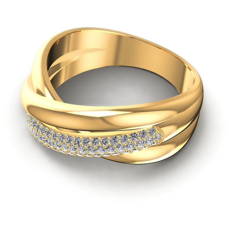 Round Diamonds 0.45CT Diamonds Wedding Band in 14KT Rose Gold