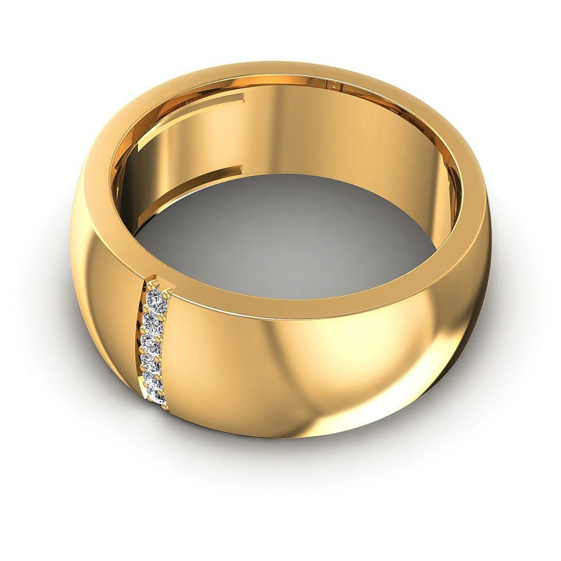 Round Diamonds 0.10CT Diamonds Wedding Band in 14KT Rose Gold