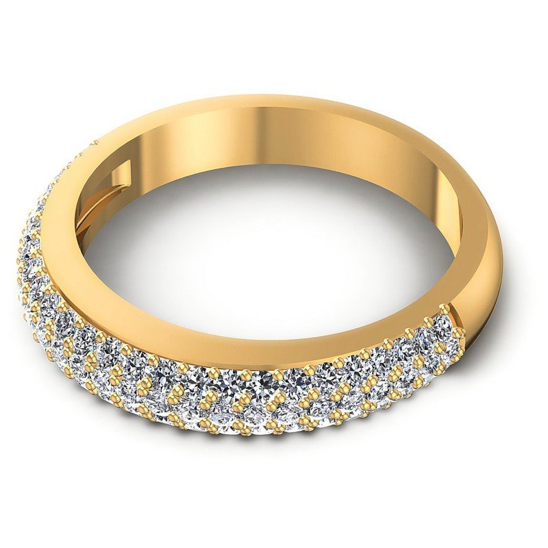 Chic Round Diamonds 0.80CT Diamonds Wedding Band