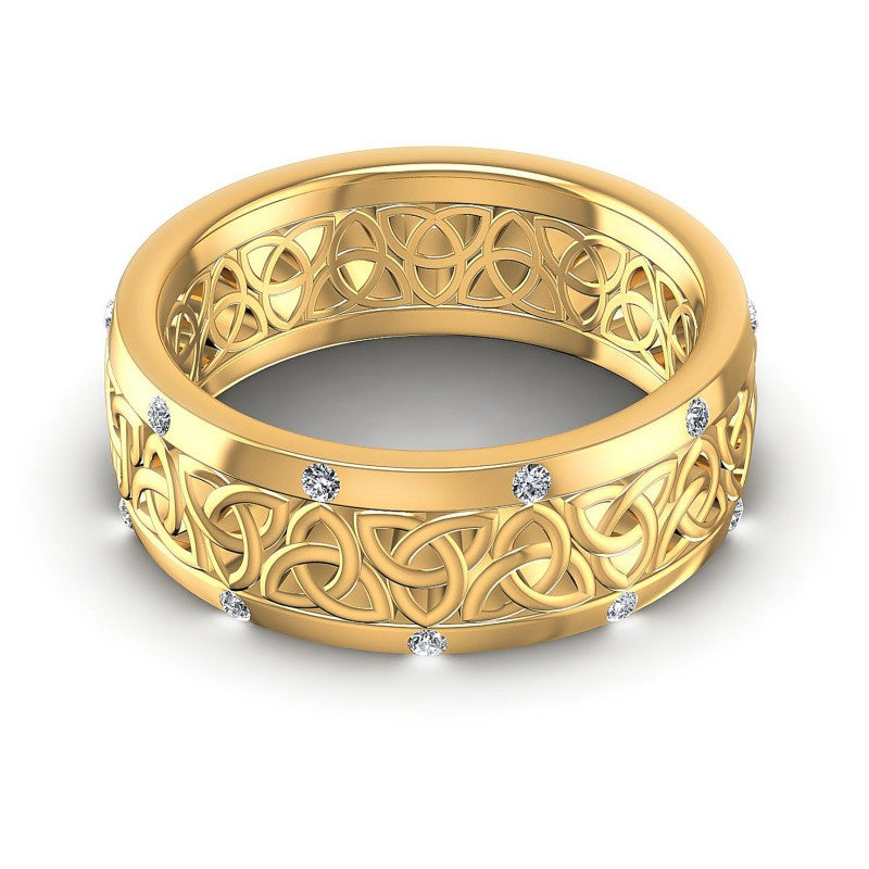 Exquisite Round Diamonds 0.20CT Diamonds Wedding Band