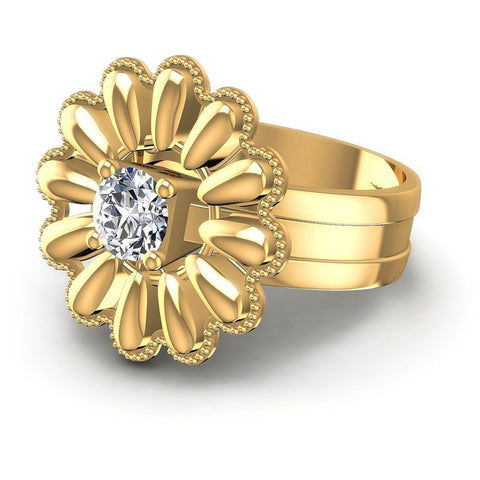 Round Diamonds 0.35CT Antique Ring in 14KT Rose Gold