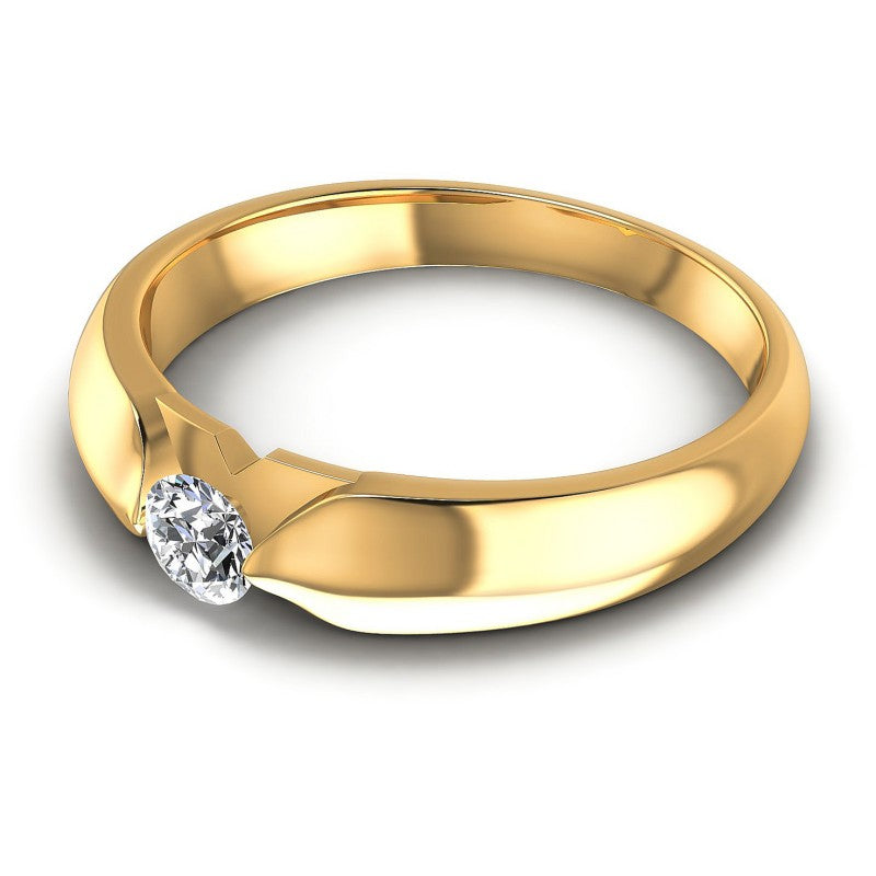 Round Cut Diamonds Mens Ring in 14KT Rose Gold