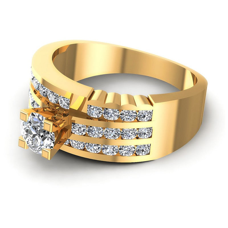 Round Diamonds 1.15CT Engagement Ring in 14KT Rose Gold