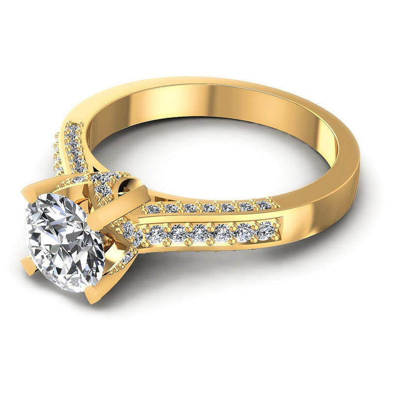 Round Diamonds 0.75CT Engagement Ring in 14KT Rose Gold