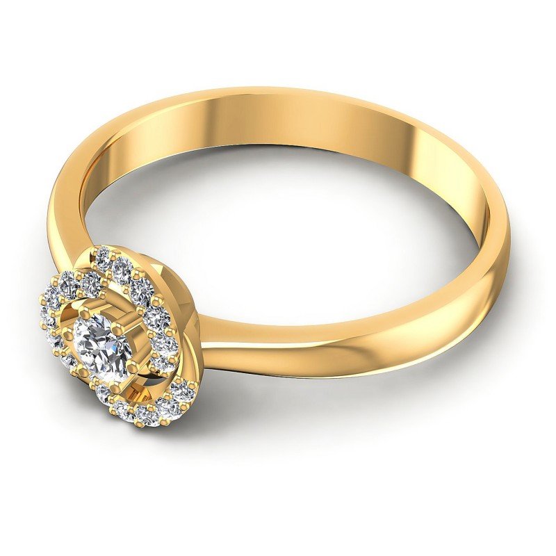 Round Diamonds 0.30CT Fashion Ring in 14KT Rose Gold