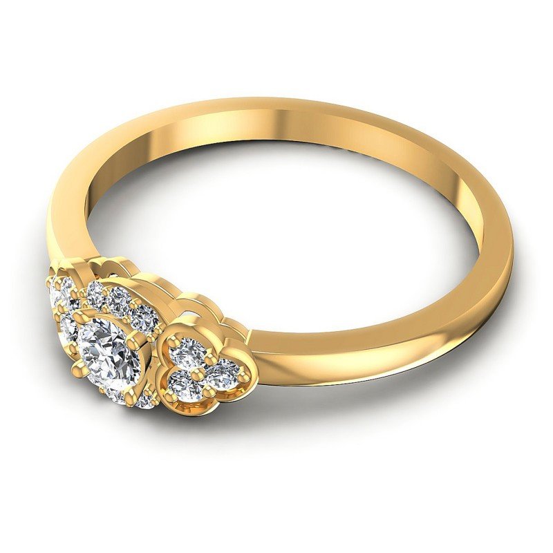 Round Diamonds 0.25CT Fashion Ring in 14KT Rose Gold