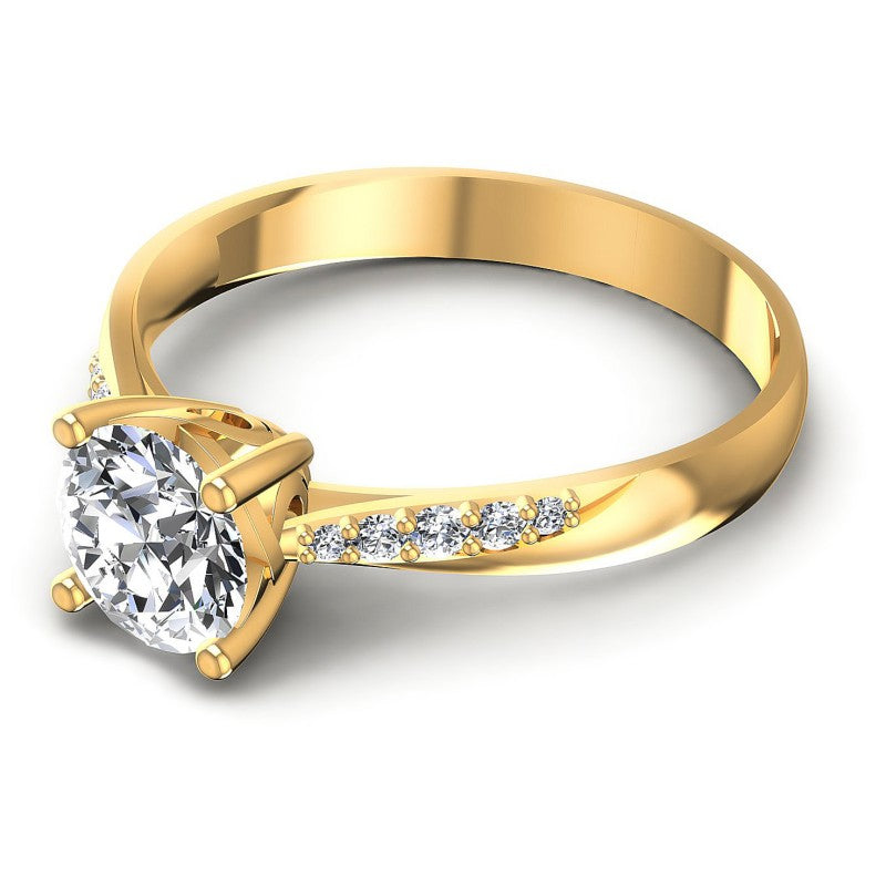 Round Diamonds 0.50CT Engagement Ring in 14KT Rose Gold