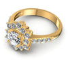 Round Diamonds 0.95CT Halo Ring in 14KT Rose Gold