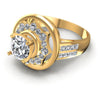 Princess and Round Diamonds 1.35CT Halo Ring in 14KT Rose Gold