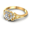 Round Diamonds 0.65CT Halo Ring in 14KT Rose Gold