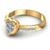 Round and Heart Diamonds 0.50CT Engagement Ring in 14KT Rose Gold